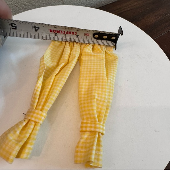 Dollhouse curtains yellow & white - Picture 3 of 3